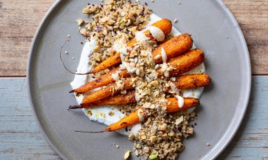 Marinoidut ja paahdetut porkkanat